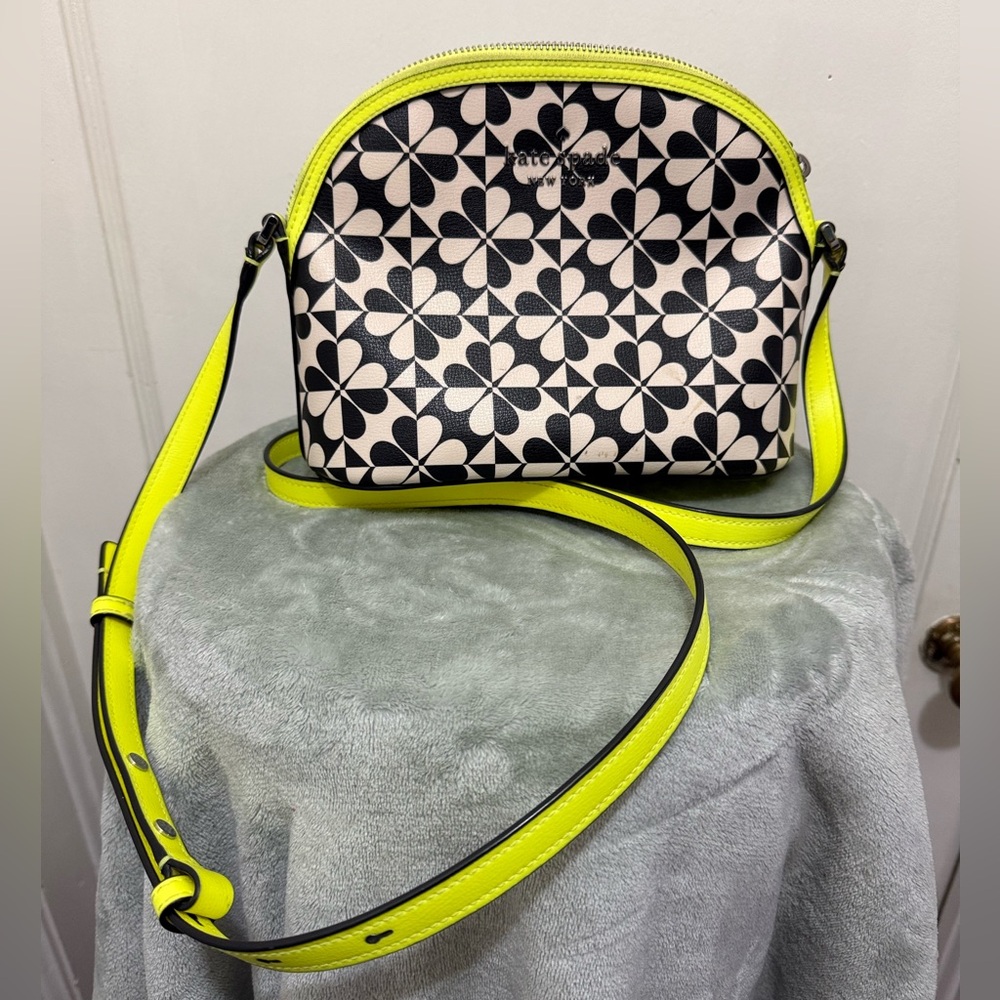 Kate Spade Black and Yellow Floral Crossbody Bag